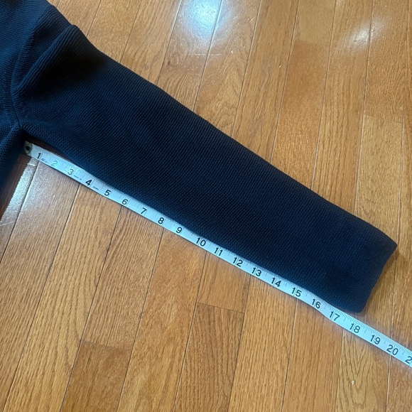 Kinross Cardigan Sweater Womens Large Snap Buttons Black 100% Cotton Chunky Knit - Picture 7 of 7